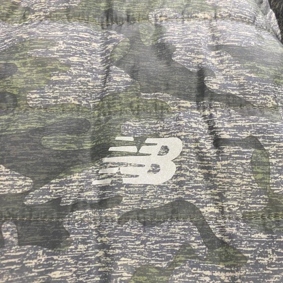 New Balance Jacket Mens L Camo Puffer Full Zip Lightweight Coat Outdoors - Picture 3 of 10